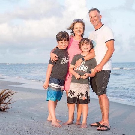 Gary Weeks With His Wife, Jessica Weeks And Their Two Sons